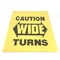 Aeropro MUD FLAP YELLOW WIDETURN, 8Y2430-CAUT000 8Y2430-CAUT000 - alternate 1